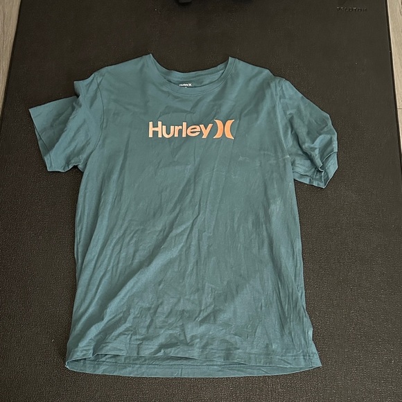Hurley Other - Hurley Men's Blue T-Shirt with Orange Logo size Large